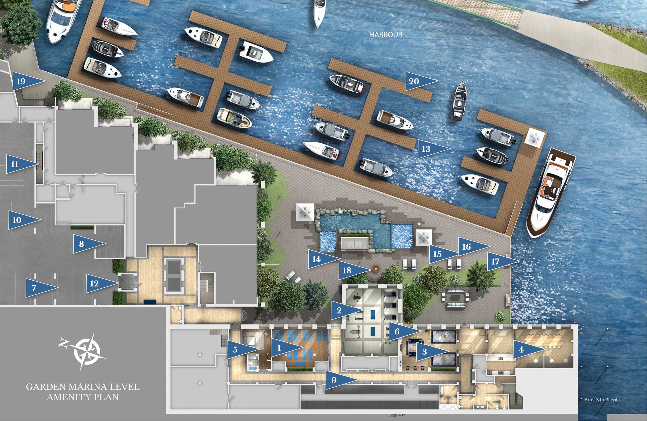 Garden Marina Level Amenities